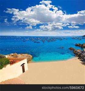 Calella de Parafrugell beach in Costa Brava of Girona at Catalonia Spain