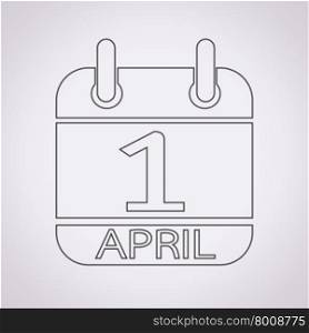 Calendar 1 April icon
