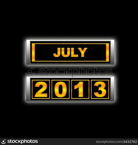 Calendar 2013, July.