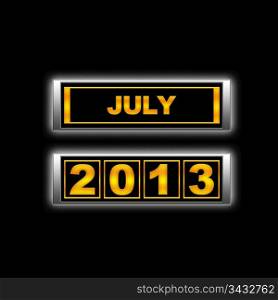 Calendar 2013, July.