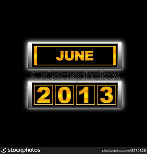 Calendar 2013, June.