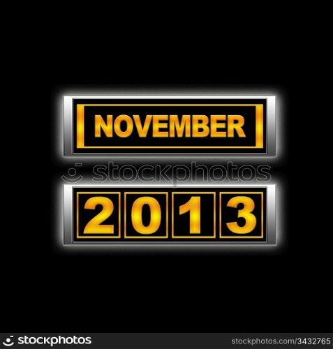 Calendar 2013, November.