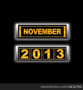 Calendar 2013, November.