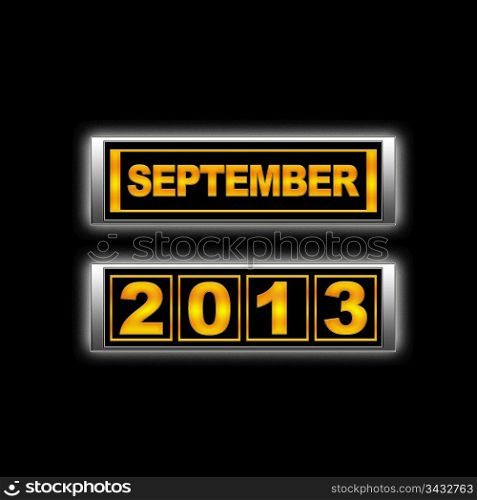Calendar 2013, September.