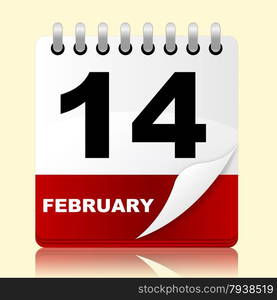 Calendar Fourteenth Showing Valentines Day And Adoration