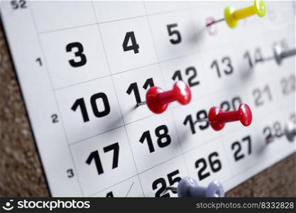 calendar to record appointments and events