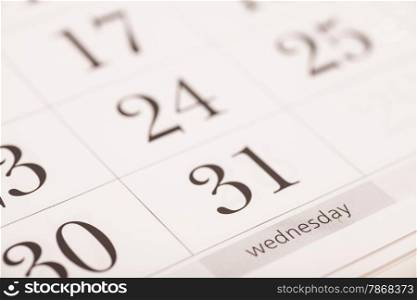 Calendar- Wednesday