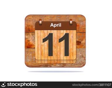 Calendar with the date of April 11.