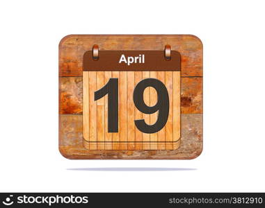 Calendar with the date of April 19.