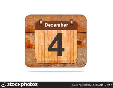 Calendar with the date of December 4.&#xA;