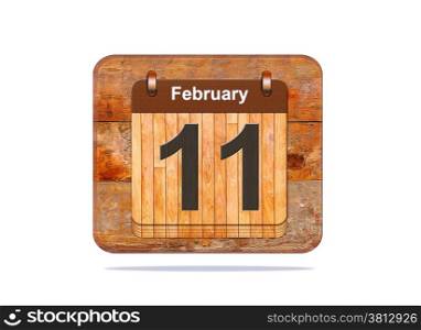 Calendar with the date of February 11.