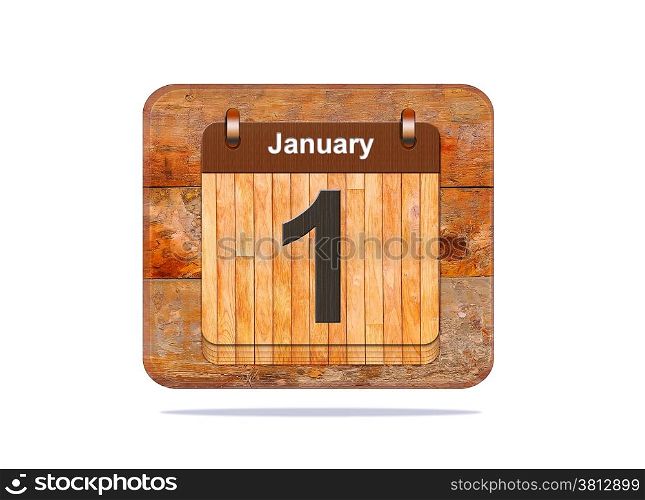 Calendar with the date of January 1.&#xA;