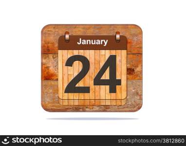 Calendar with the date of January 24.&#xA;