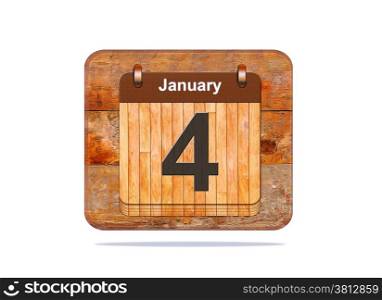 Calendar with the date of January 4.&#xA;