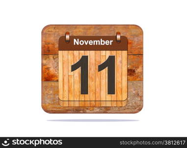 Calendar with the date of November 11.