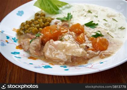 calf&rsquo;s fricassee - Fricassee of Chicken with Vegetables