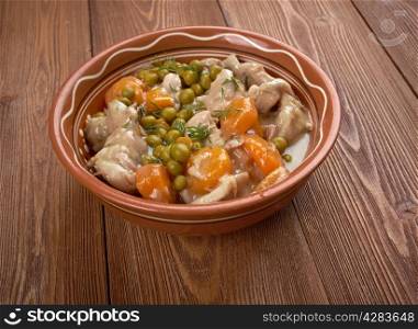calf&rsquo;s fricassee - Fricassee of Chicken with Vegetables