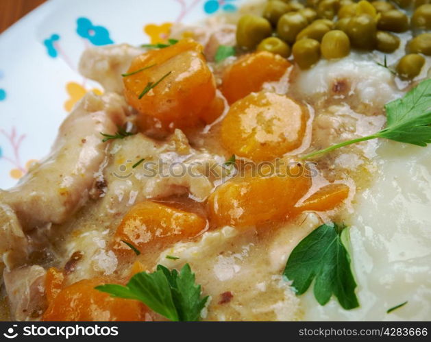 calf&rsquo;s fricassee - Fricassee of Chicken with Vegetables