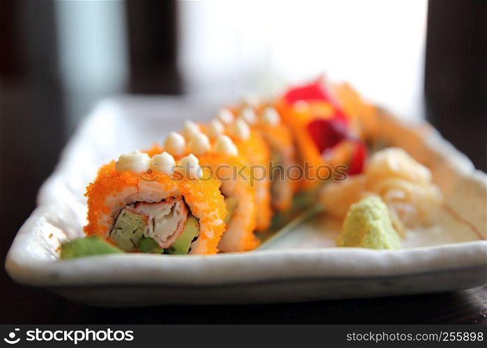 california maki sushi japanese food