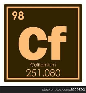 Californium chemical element periodic table science symbol