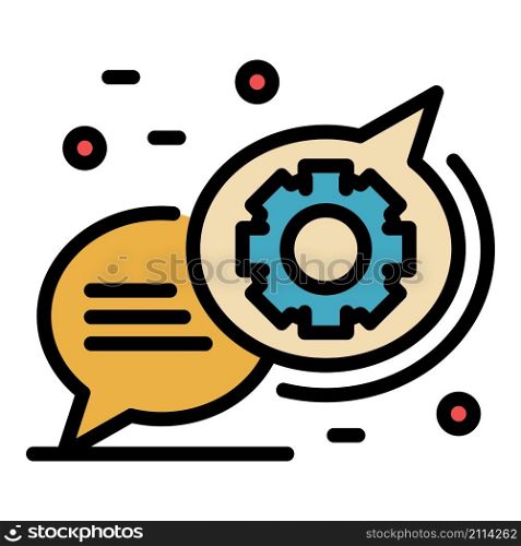 Call center service icon. Outline call center service vector icon color flat isolated. Call center service icon color outline vector