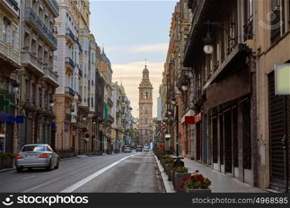 Calle de la Paz street of Valencia in Spain