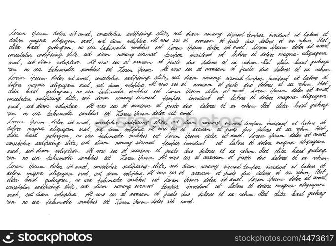 Calligraphic handwritten script. Handwriting. Manuscript. Script. Font. Latin text Lorem ipsum. Abstract texture background