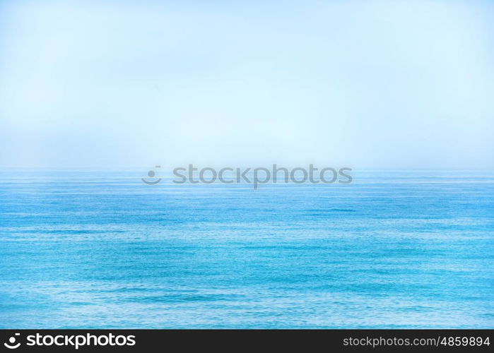 Calm blue sea and clear sky as nature background