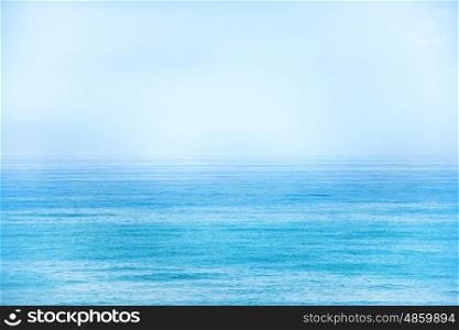 Calm blue sea and clear sky as nature background