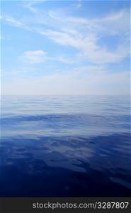 Calm sea blue water ocean sky horizon scenics in Mediterranean