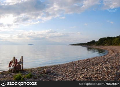 Calm water in a bay of the Baltic Sea at the swedish island Oland