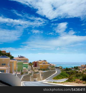 Calpe in Alicante Spain at Valencian Community at Mediterranean sea shore