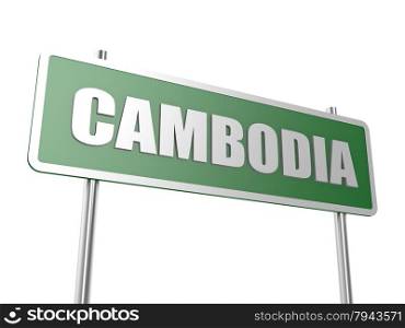 Cambodia image with hi-res rendered artwork that could be used for any graphic design.. Cambodia