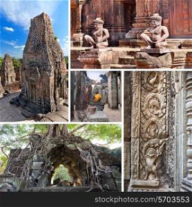 cambodian architecture with carving