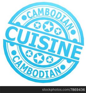 Cambodian cuisine stamp