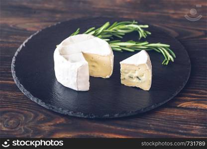 Cambozola cheese - combination in style of a French soft-ripened triple cream cheese and Italian Gorgonzola