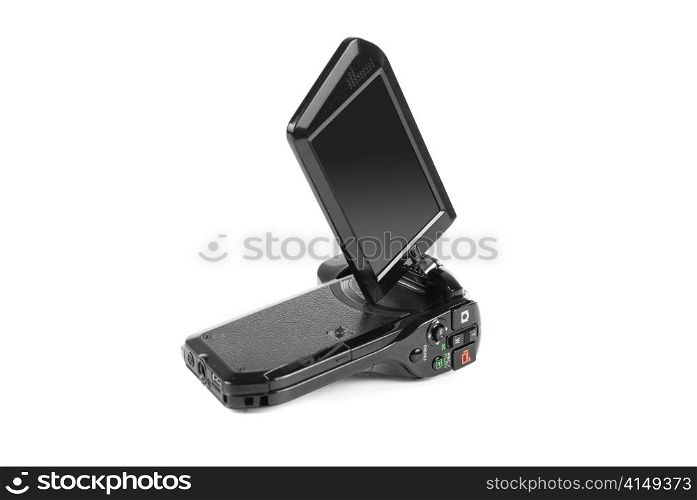 camcorder isolated on a white background