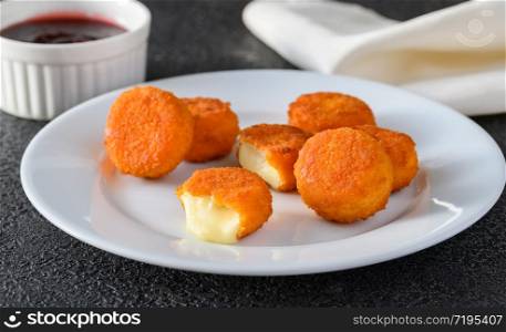 Camembert nuggets with cranberry sauce