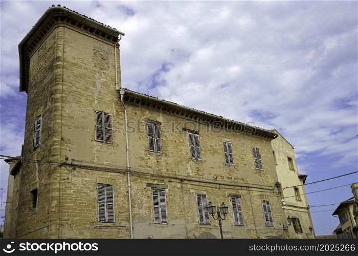 Camerano, Ancona province, Marche, Italy: exterior of historic palace