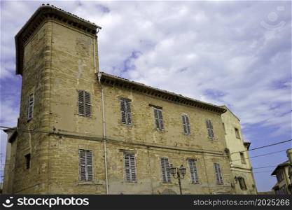 Camerano, Ancona province, Marche, Italy: exterior of historic palace