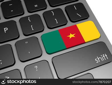 Cameroon keyboard image with hi-res rendered artwork that could be used for any graphic design.. Cameroon