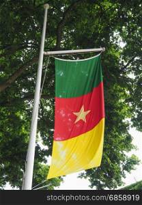 Cameroonian Flag of Cameroon. the Cameroonian national flag of Cameroon, Africa