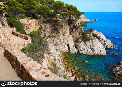 Cami de Ronda track at Lloret de Mar of Costa Brava Catalonia spain