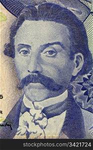 Camilo Castelo Branco (1825-1890) on 100 Escudos 1965 Banknote from Portugal. Prolific Portuguese writer.