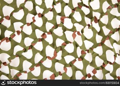 Camouflage net isolated on a white background