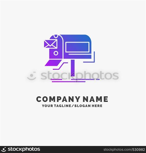 campaigns, email, marketing, newsletter, mail Purple Business Logo Template. Place for Tagline.. Vector EPS10 Abstract Template background