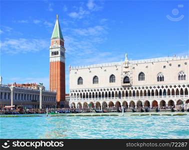 Campanile and Doge's palace in Venice, Italy