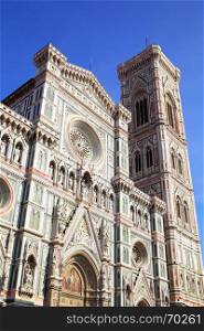 Campanile di Giotto and Duomo di Firenze, Florence in Italy