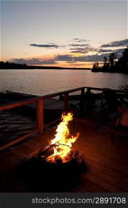 Campfire, Lake of the Woods, Ontario, Canada