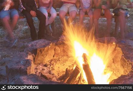 Campfire on the night party